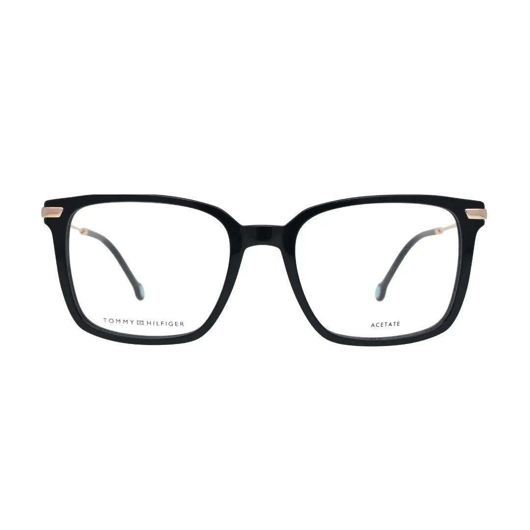 Tommy Hilfiger TH1822 Black Square Eyeglasses front view