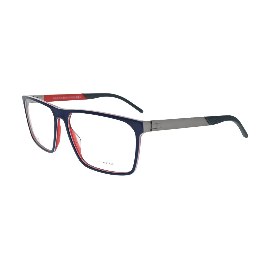 Tommy Hilfiger TH1828 Blue Rectangular Eyeglasses back view