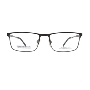 Tommy Hilfiger TH1843 Brown Rectangular Eyeglasses front view