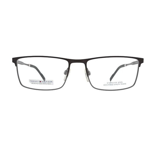 Tommy Hilfiger TH1843 Brown Rectangular Eyeglasses front view