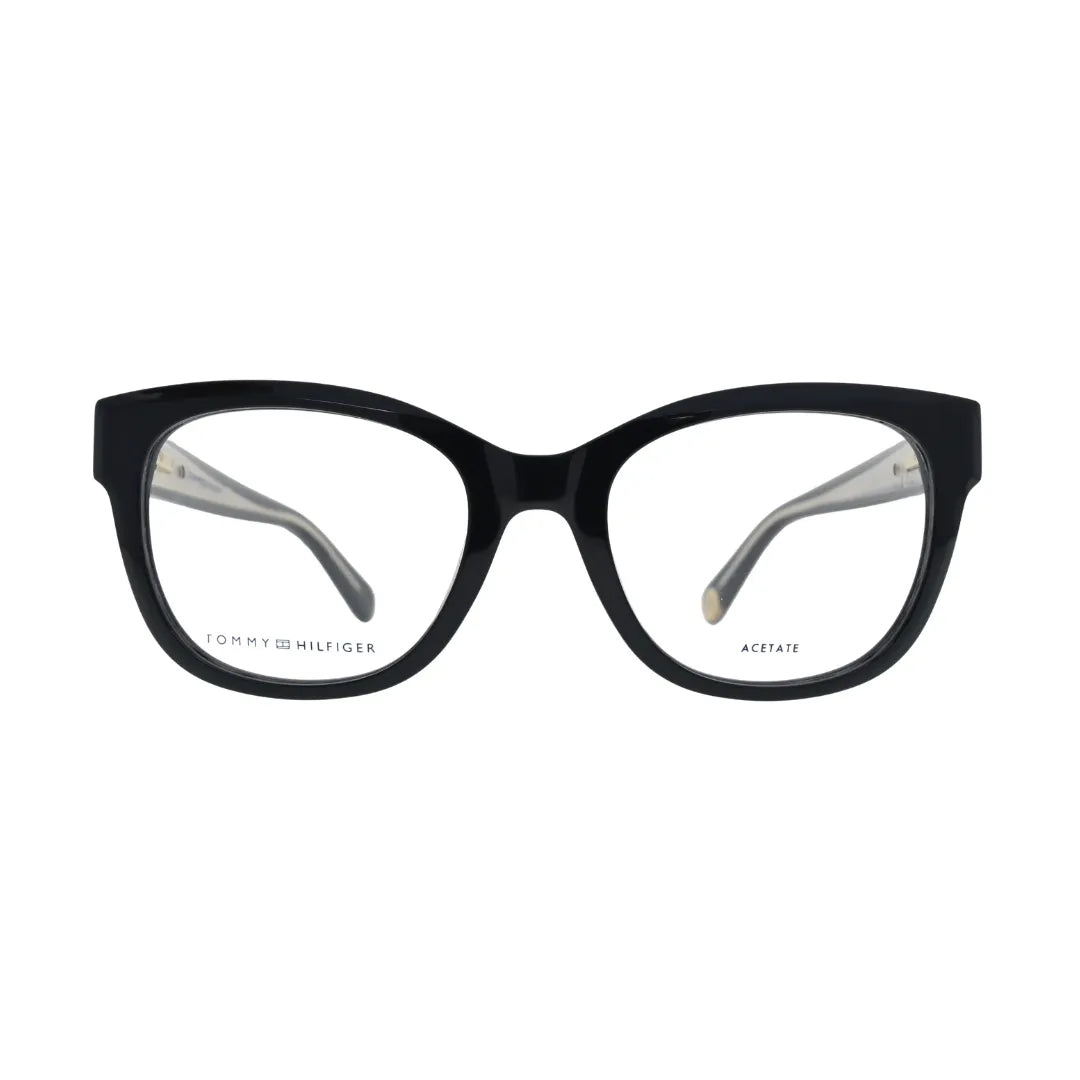 Tommy Hilfiger TH1864 Black Round Eyeglasses front view