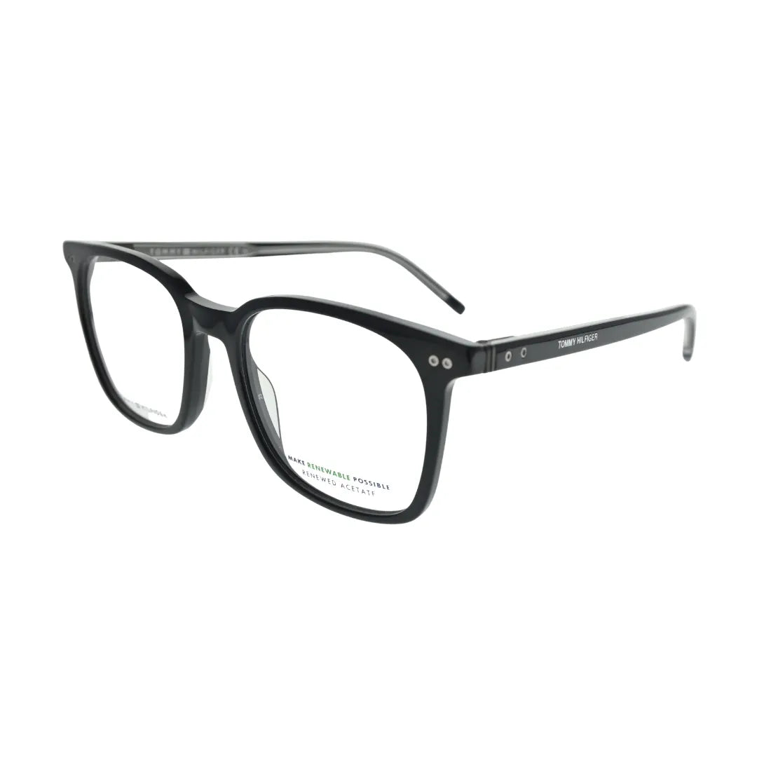 Tommy Hilfiger TH1942 Black Rectangular Eyeglasses back view