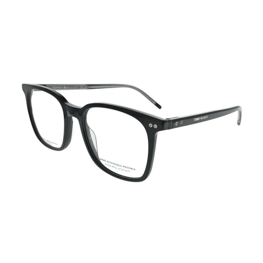 Tommy Hilfiger TH1942 Black Rectangular Eyeglasses back view