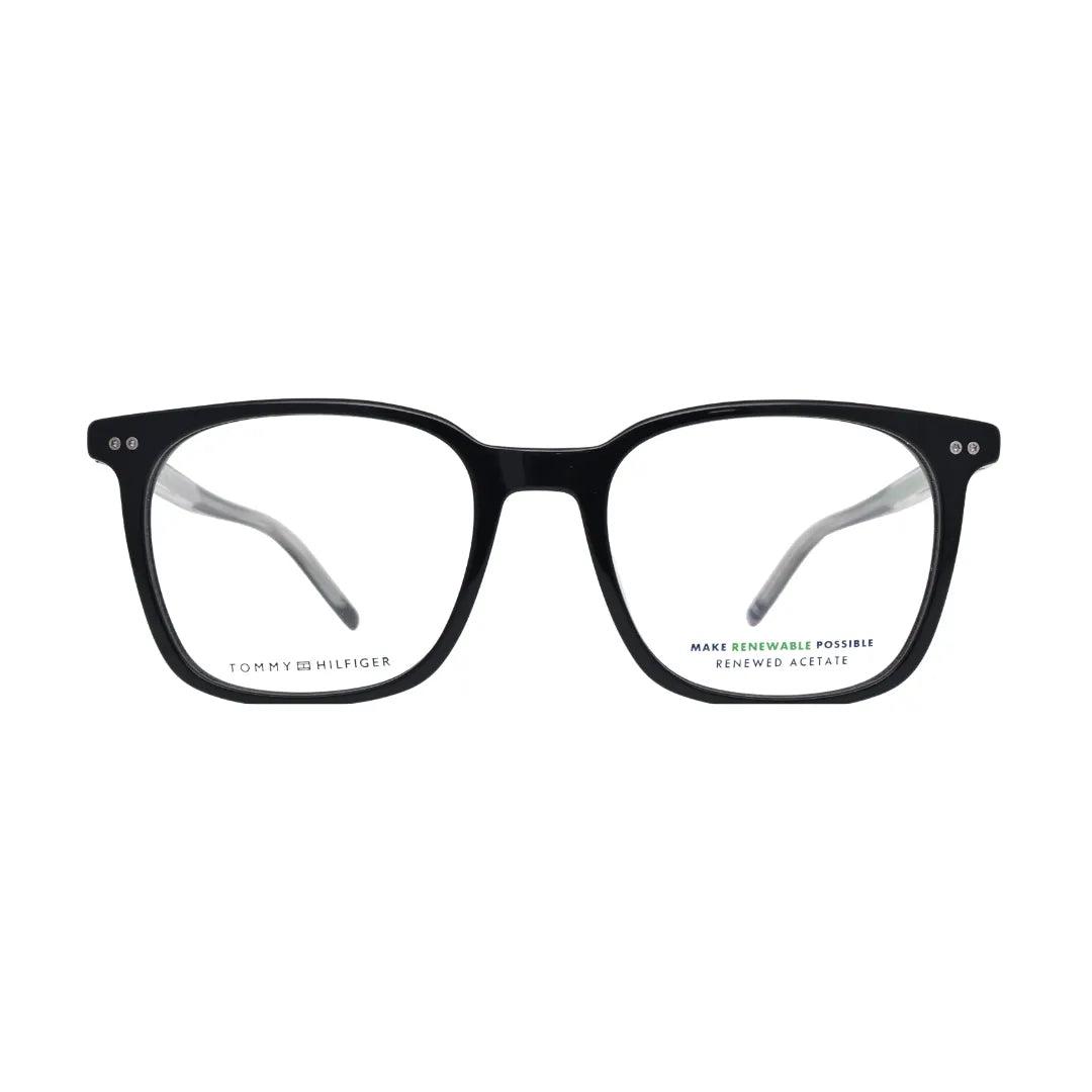 Tommy Hilfiger TH1942 Black Rectangular Eyeglasses front view