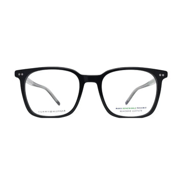Tommy Hilfiger TH1942 Black Rectangular Eyeglasses front view
