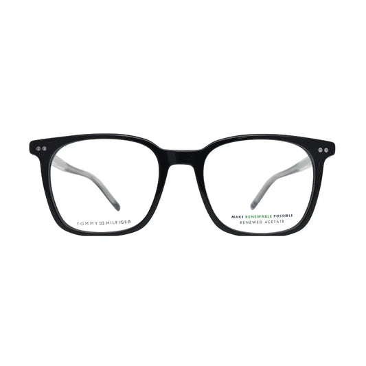 Tommy Hilfiger TH1942 Black Rectangular Eyeglasses front view
