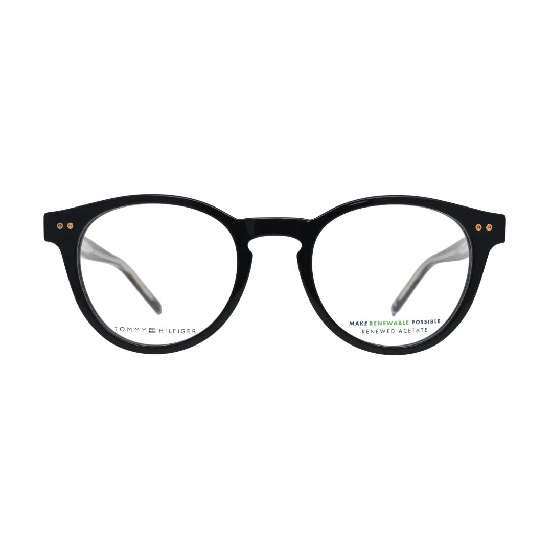 Tommy Hilfiger TH1984 Black Round Eyeglasses front view