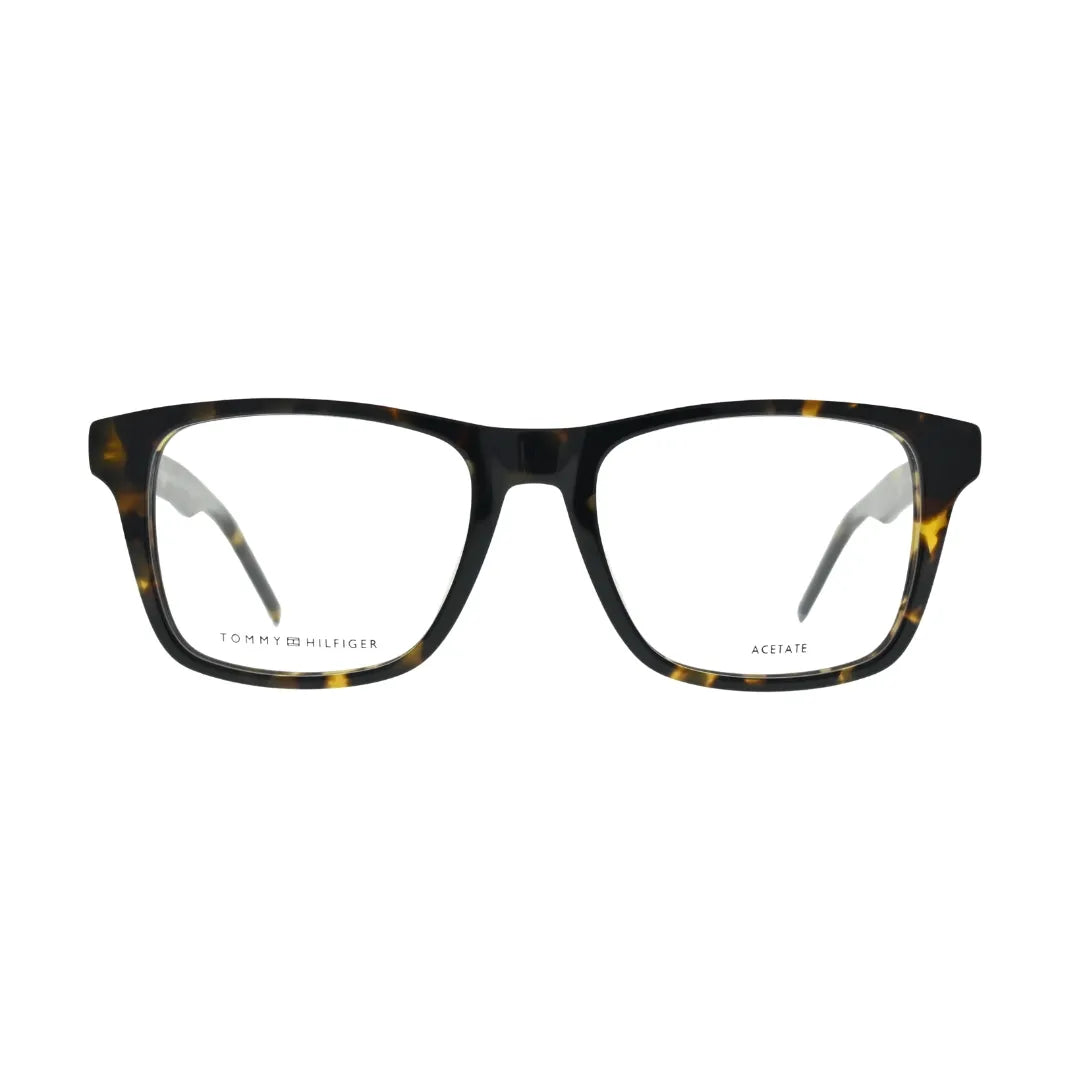 Tommy Hilfiger TH1990 Havana Square Eyeglasses front view