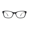 Tommy Hilfiger TH2008 Black Rectangular Eyeglasses front view