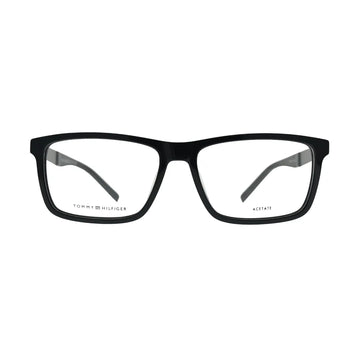 Tommy Hilfiger TH2084 Black Rectangular Eyeglasses front view