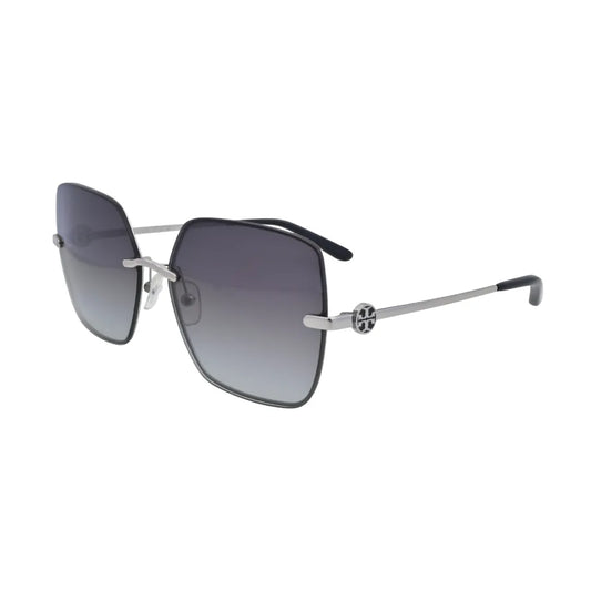 Tory Burch Miller TY6080 Silver Square Sunglasses side profile