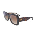 Tory Burch TY7179U Havana Oversized Square Sunglasses side profile