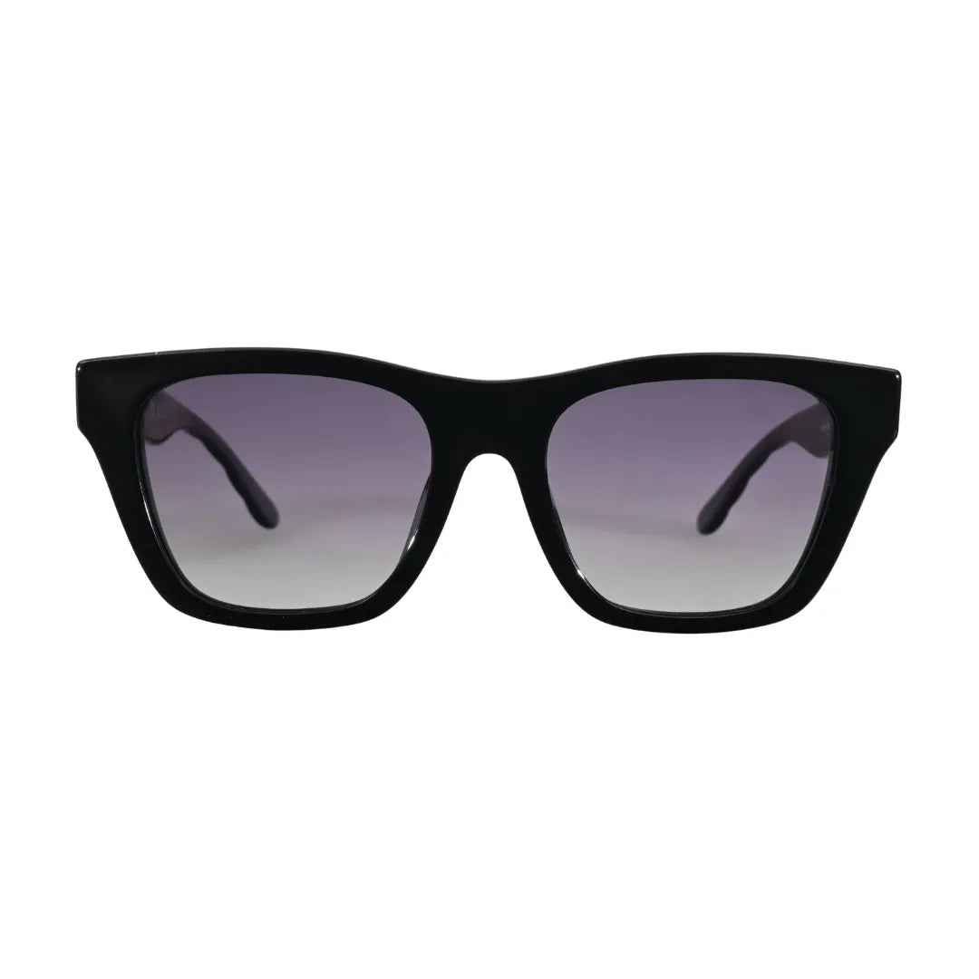 Tory Burch TY7181U Black Square Sunglasses Grey Gradient front view