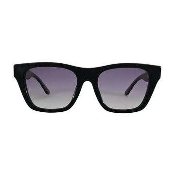 Tory Burch TY7181U Black Square Sunglasses Grey Gradient front view