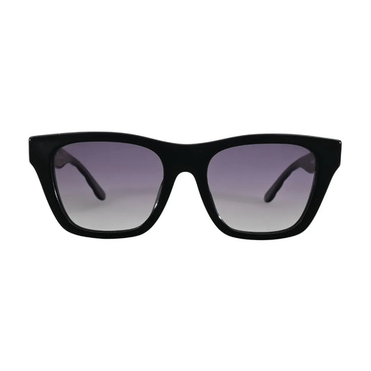 Tory Burch TY7181U Black Square Sunglasses Grey Gradient front view