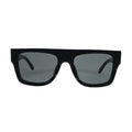 Tory Burch TY7185U Black Flat-Top Rectangular Sunglasses front view