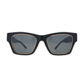 Tory Burch Trace TY1786U Black Rectangular Sunglasses front view