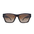 Tory Burch Trace TY1786U Havana Rectangular Sunglasses front view