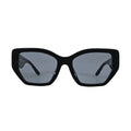 Tory Burch Kira TY7187U Black Angular Cat-Eye Sunglasses front view