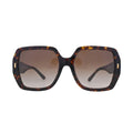 Tory Burch TY7191U Havana Oversized Square Sunglasses front view