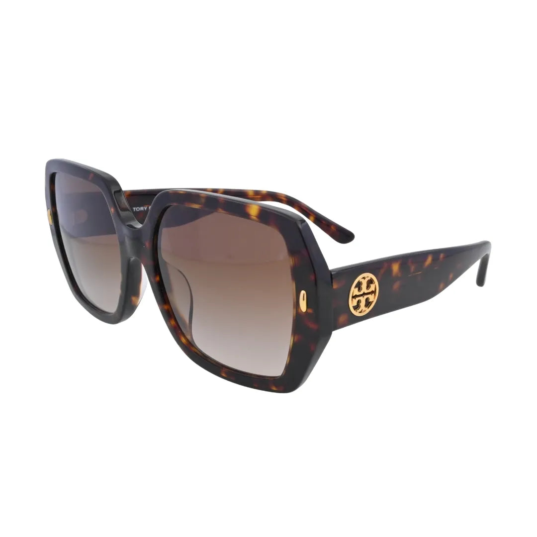Tory Burch TY7191U Havana Oversized Square Sunglasses side profile