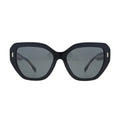 Tory Burch Miller TY7194U Black Oversized Cat-Eye Sunglasses front view