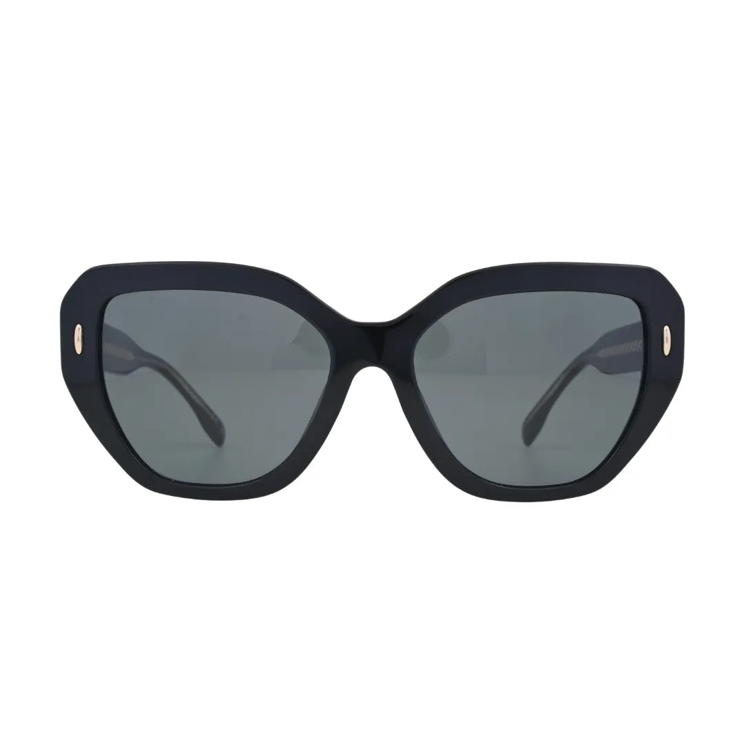 Tory Burch Miller TY7194U Black Oversized Cat-Eye Sunglasses front view