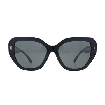 Tory Burch Miller TY7194U Black Oversized Cat-Eye Sunglasses front view