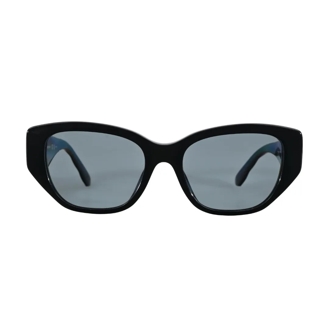 Tory Burch Kira TY7196U Black Rectangular Polarized Sunglasses front view