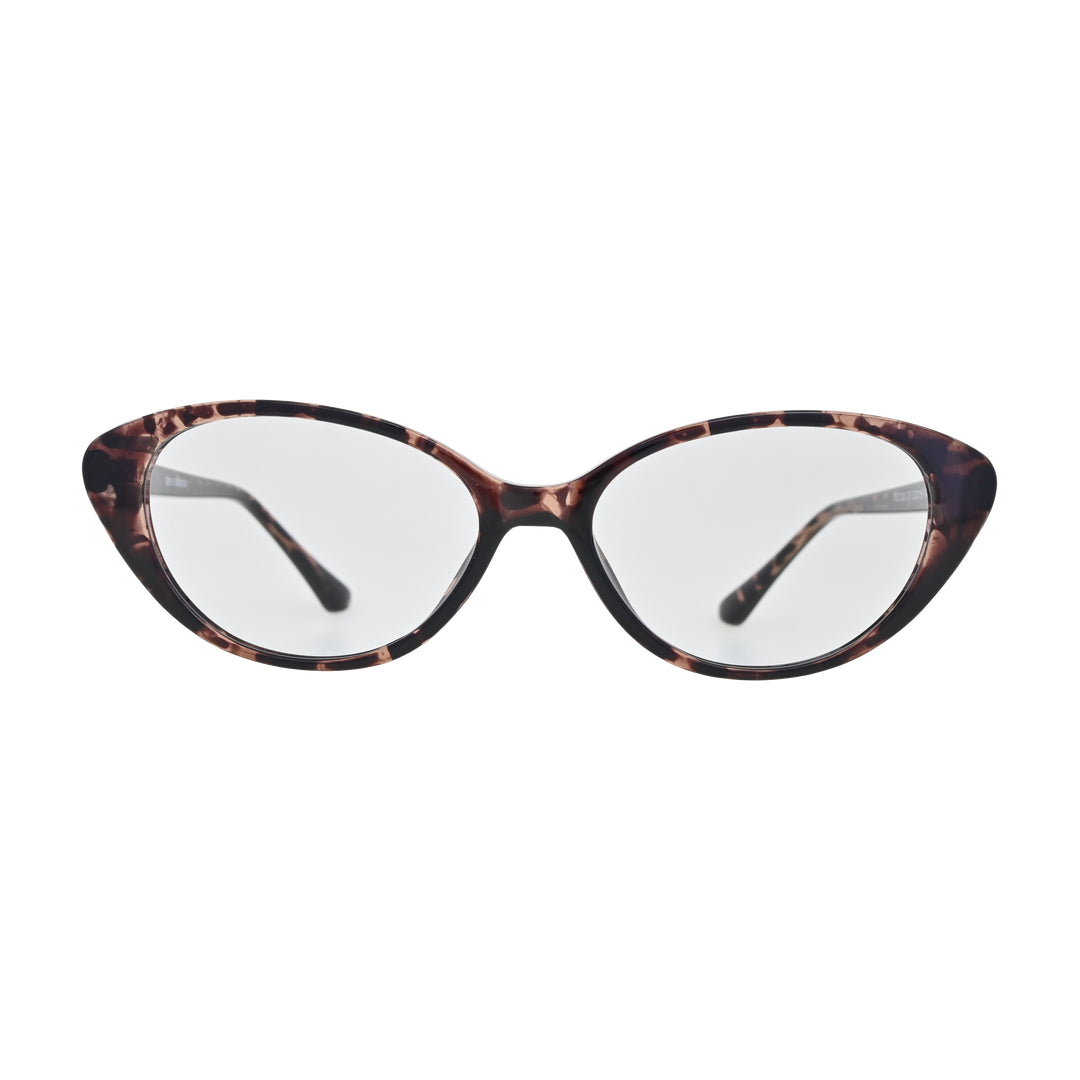 Mauve Tortoise Cat Eye Glasses for Women V007 – front view