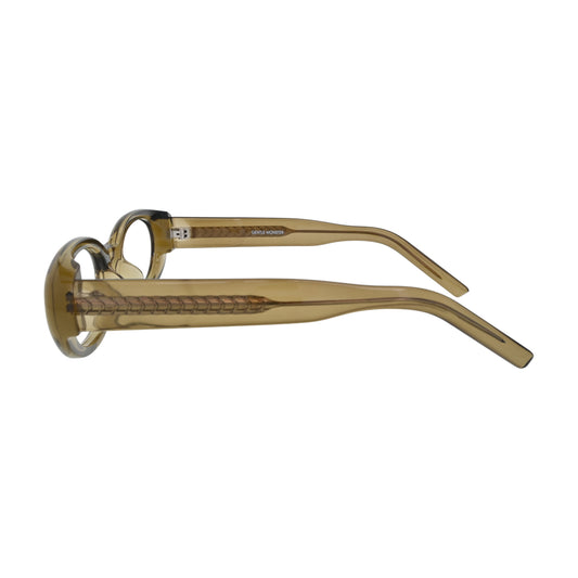 Olive Smoke Oval Eyeglasses V009