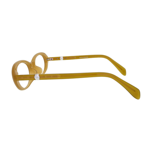 Honey Amber Oval Eyeglasses V010