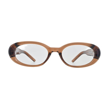 Cognac Marble Oval Eyeglasses V011
