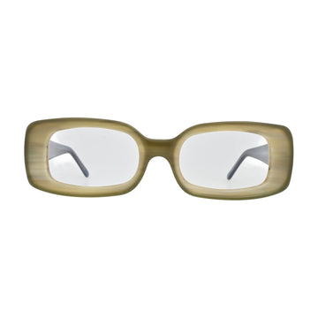 Olive Horn Rectangle Eyeglasses V012