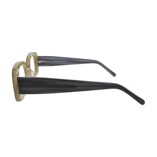 Olive Horn Rectangle Eyeglasses V012