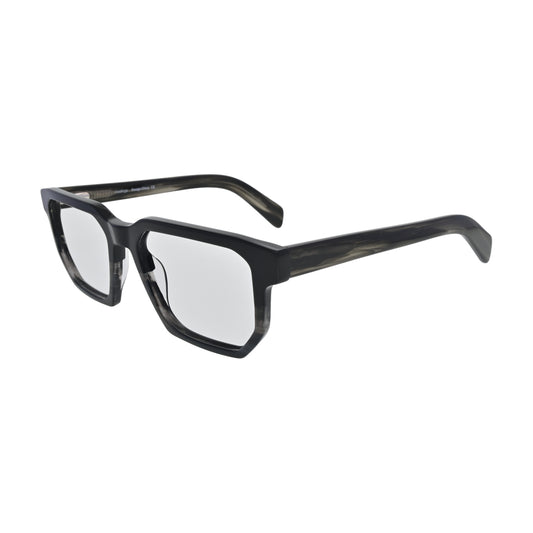 Charcoal Marble Hexagon Eyeglasses V015