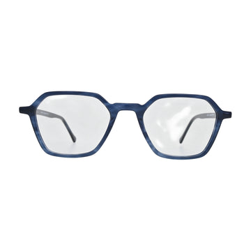 Slate Blue Horn Hexagon Eyeglasses V017