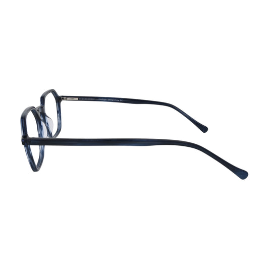 Slate Blue Horn Hexagon Eyeglasses V017