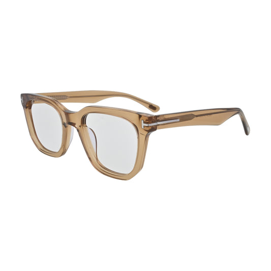 Sand Beige Square Eyeglasses V022