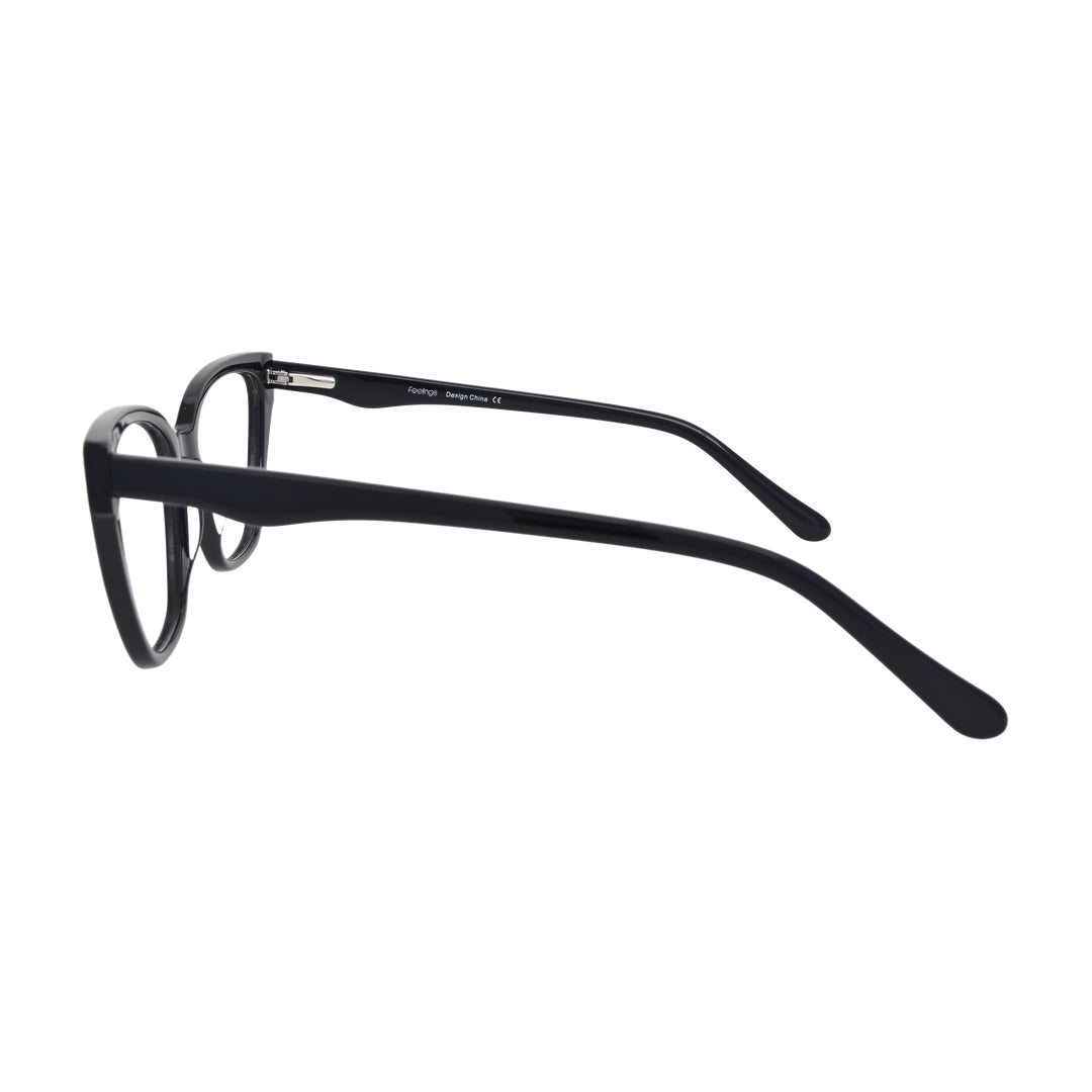 Black Pointed Cat Eye Glasses for Women V027 – inside view