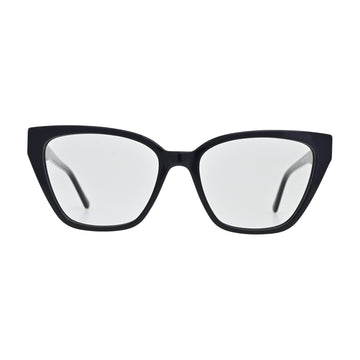Black Pointed Cat Eye Glasses for Women V027 – front view