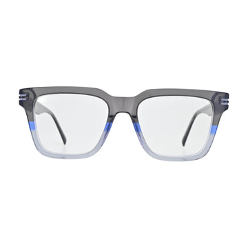 Grey Blue Fade Square Eyeglasses V032