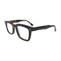 Dark Tortoise Bold Square Glasses for Men and Women V034 – angled side view