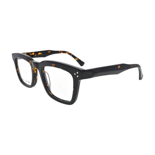 Dark Tortoise Bold Square Glasses for Men and Women V034 – angled side view
