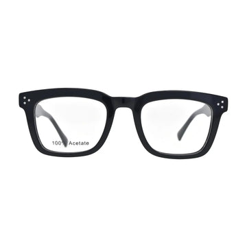 Black Bold Square Glasses for Men and Women V035 – front view