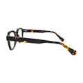 Dark Tortoise Keyhole Bridge Glasses for Men and Women V036 – side profile showing the temple