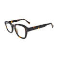 Dark Tortoise Keyhole Bridge Glasses for Men and Women V036 – angled side view