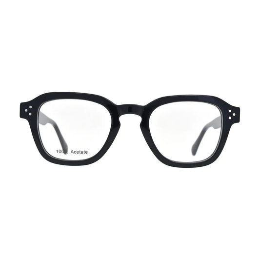Black Keyhole Bridge Glasses for Men and Women V037 – front view