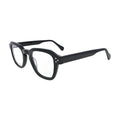 Black Keyhole Bridge Glasses for Men and Women V037 – angled side view