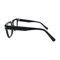 Black Deep Square Glasses with Triple Bar Temples for Men and Women V039 – side profile showing the temple